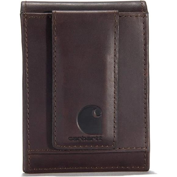 Front Pocket Wallets, Durable Canvas or Leather Wallet With & Without Money Clip - Picture 1 of 6